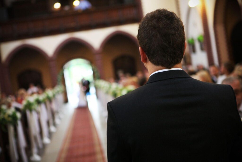 100+ Wedding Photography ideas to capture every moment 29 Groom watching the bride walk in