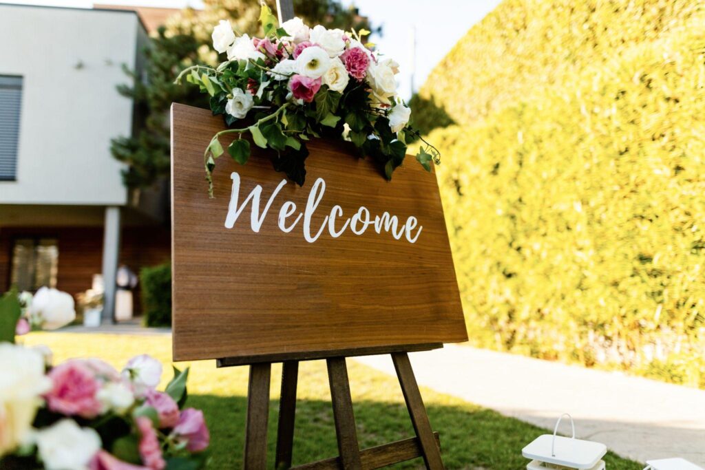 100+ Wedding Photography ideas to capture every moment 24 Welcome Sign & Program Flat Lay