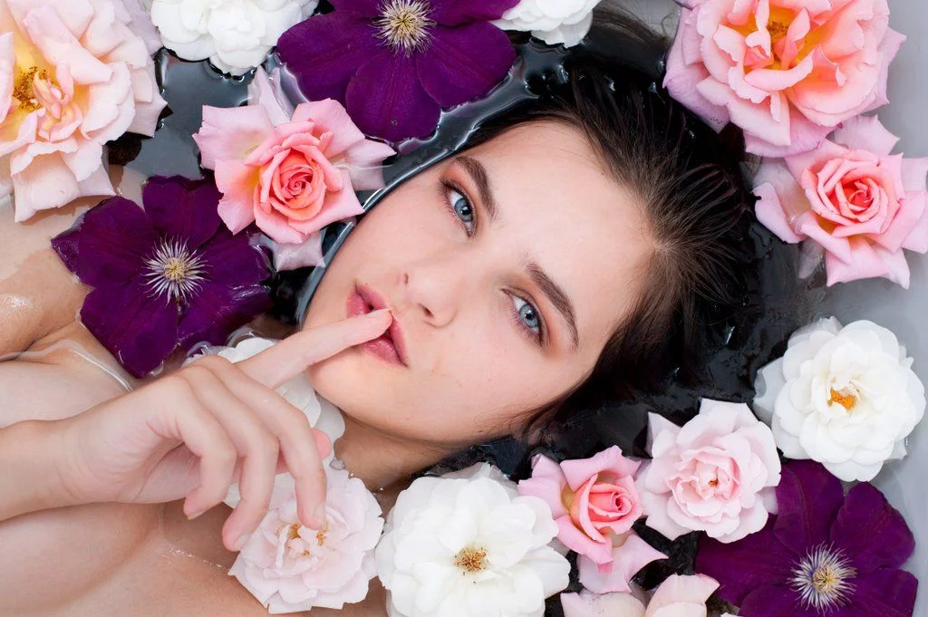 Flower and Herbs Milk Bath Idea