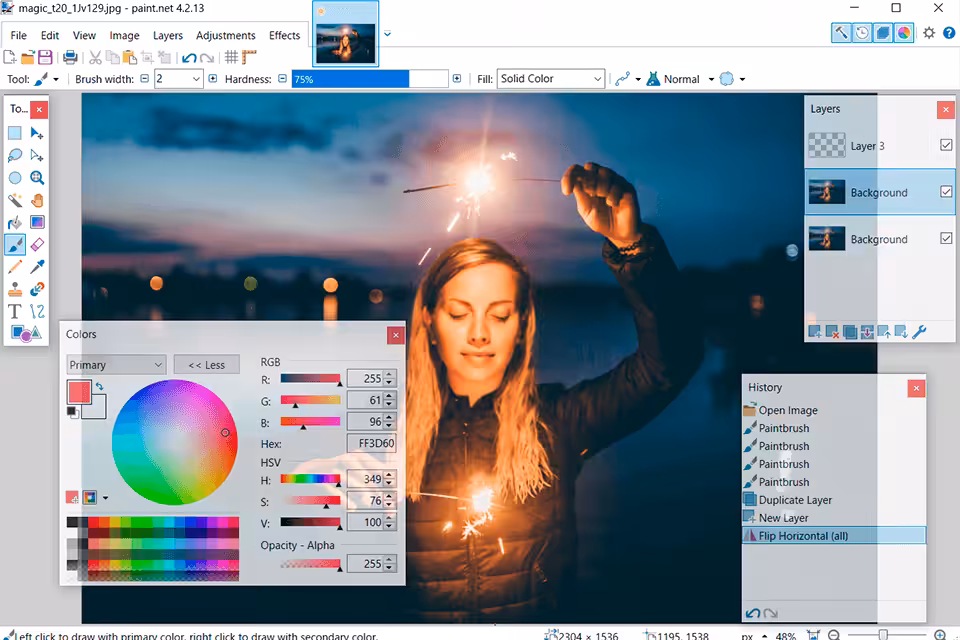 Paint.net best photo editing software for beginners
