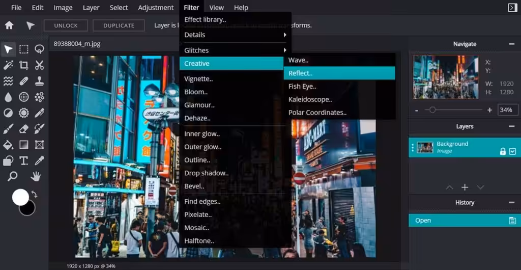 pixlr Photo Editing Website