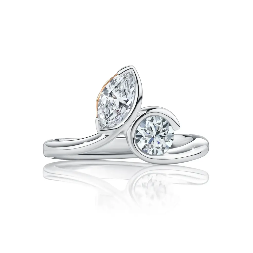 Jewelry Retouching Services 7 Drop shadow and mirror effect jewelry editing service