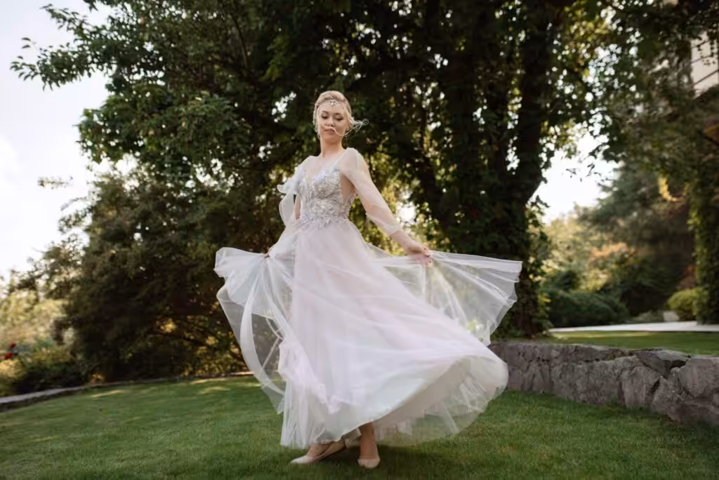 100+ Wedding Photography ideas to capture every moment 45 Bride twirling in wedding attire