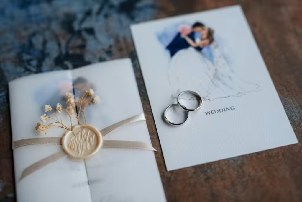 100+ Wedding Photography ideas to capture every moment 14 Close-up of rings, invitations, and vows