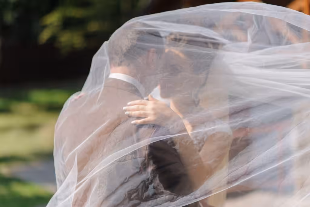100+ Wedding Photography ideas to capture every moment 98 Romantic Veil Overhead Shot