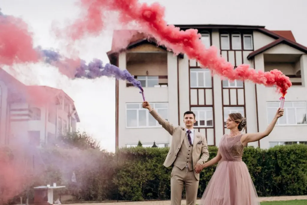 100+ Portrait Photography Ideas for Every Occasion and Style 5 Smoke bombs for a unique effect