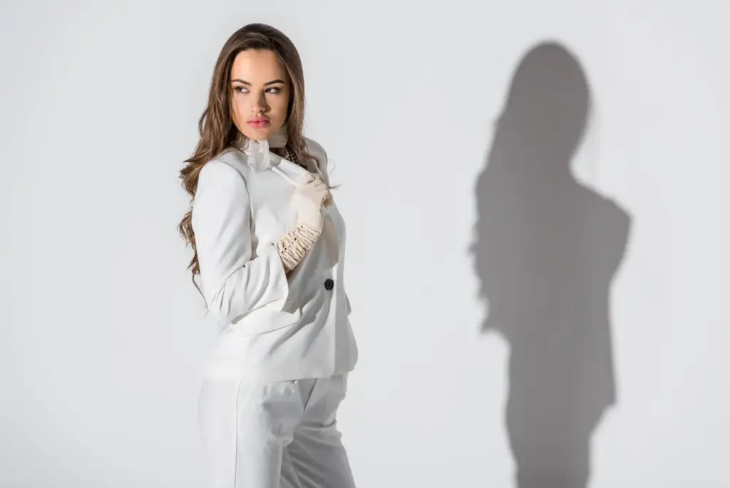 A white background enhances the backlight effect