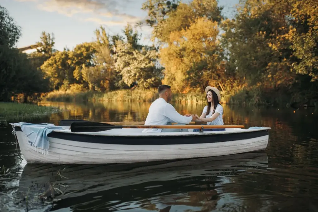 Canoe shots with soft lighting