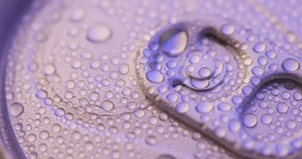Close-up with water droplets in focus