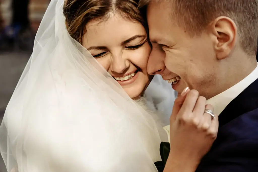 Close-ups of joyful tears or happy smiles