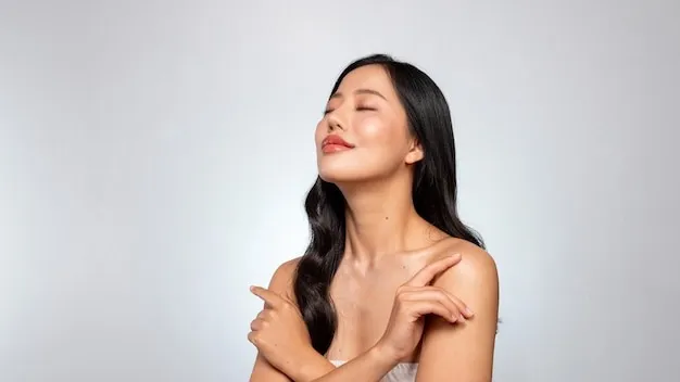 Pose with your chin forward and your shoulder towards the camera