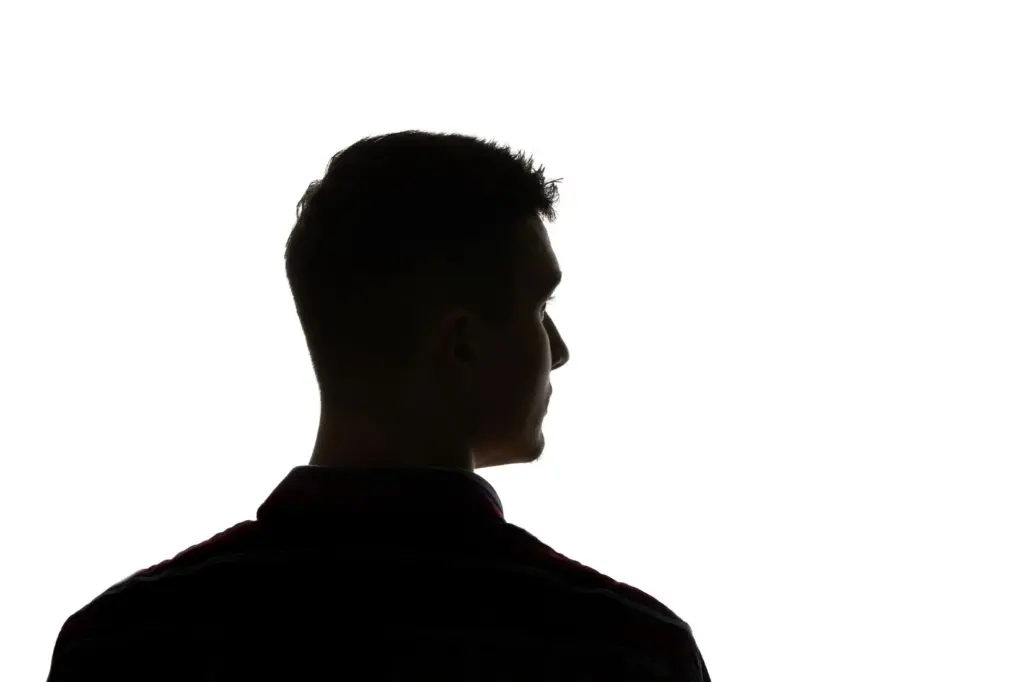 Profile with bold shadow line