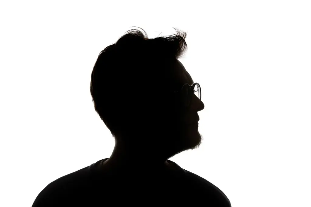 Profile with shining outline