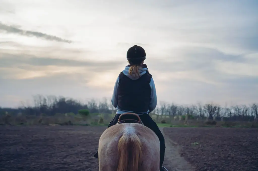 Riding away with your back turned to the camera