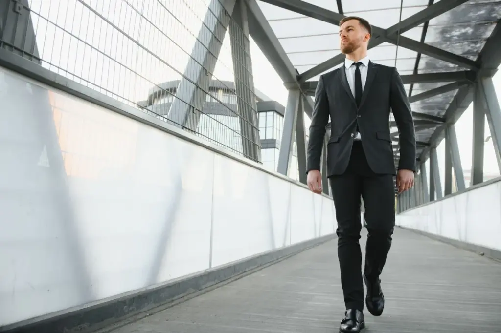 Sharp walk showing purpose