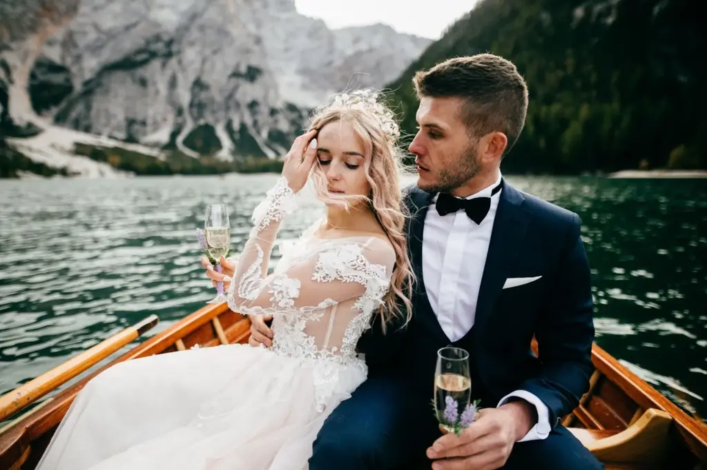 Sitting on a boat in calm waters