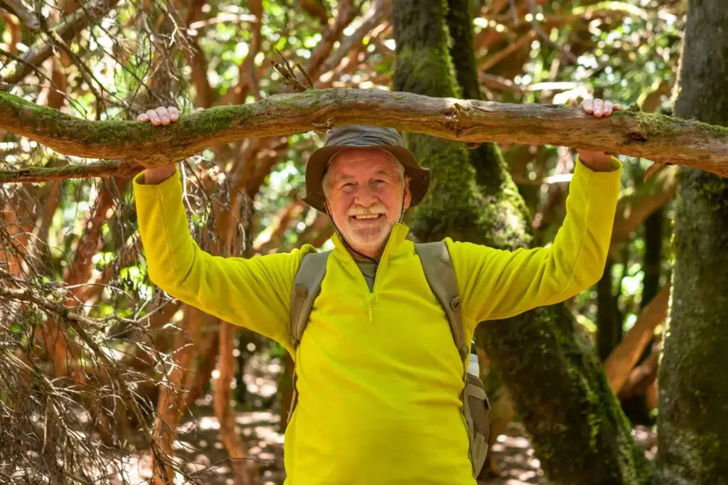 Standing under a low branch