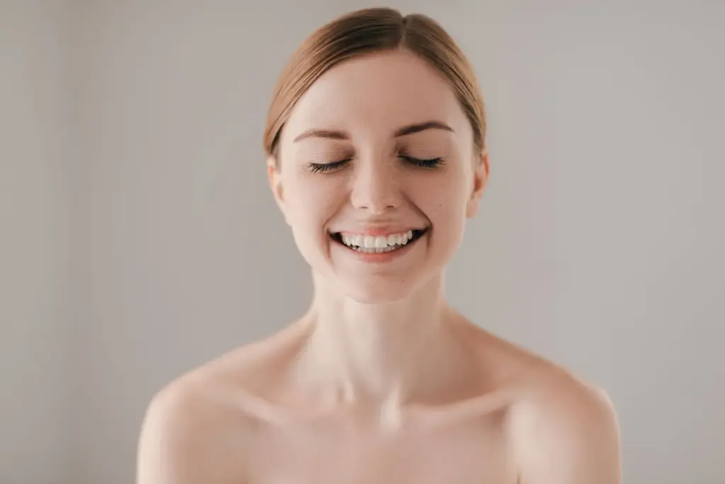 Try a relaxed smile and a straight face