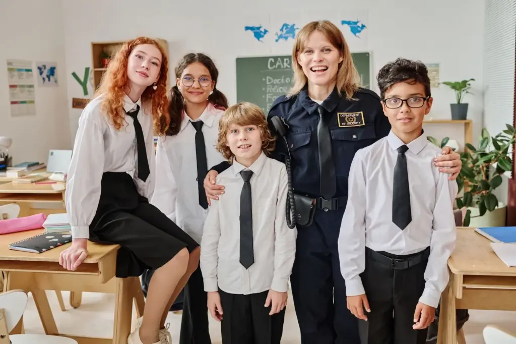 Uniform poses with everyone facing the camera