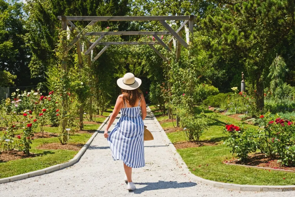 Walking candidly along the garden path