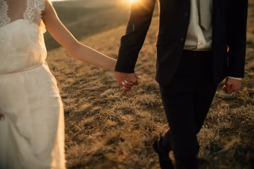 Working hand in hand during golden hour