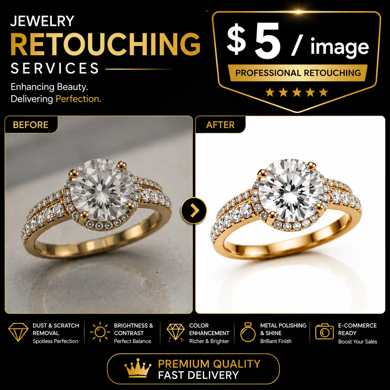 Jewelry Retouching Services Jewelry Retouching Services